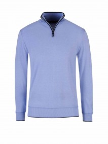 Bjornson Fijn Gebreid Pullover (fleece-gevoerd) Heren Lichtblauw - S-4XL - ZIMON