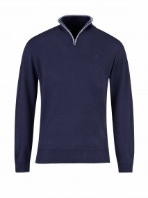 Bjornson Fijn Gebreid Pullover (fleece-gevoerd) Heren Donkerblauw- S-4XL - ZIMON