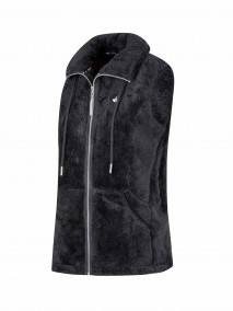BJØRNSON Syrin Coral Fleece Bodywarmer Dames Zacht / 4 seizoenen - Zwart