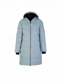 BJØRNSON Thordis Winterjas Dames Warm Gewatteerd - Lichtgrijs-blauw