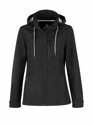 BJØRNSON Softshell Jas 4 seizoenen Dames Zwart - KAISA