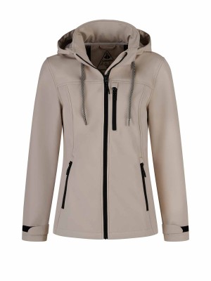 BJØRNSON Softshell Jas 4 seizoenen Dames Beige - KAISA
