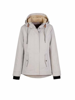 BJØRNSON Regenjas / Winterjas Winddicht Waterdicht Dames Zand-Beige Agneta