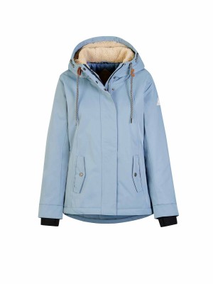BJØRNSON Regenjas / Winterjas Winddicht Waterdicht Dames Blauwgrijs Agneta