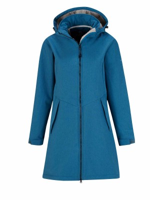 BJØRNSON Anneli Softshell Winterjas Dames - Parka - Blauw