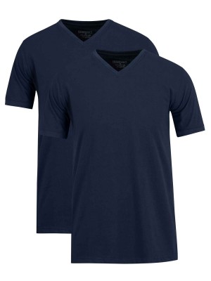 Bart V-Hals T-Shirt 2-Pack Heren - Katoen - Donkerblauw