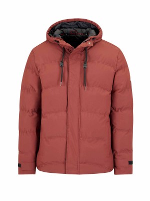 BJØRNSON Regenjas / Winterjas Winddicht Waterdicht Heren Rood-Bruin Boje