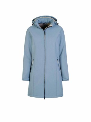 BJØRNSON Softshell Winterjas Parka Dames Teddy Voering Blauwgrijs - 36-56 - Britta