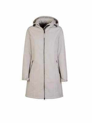 BJØRNSON Softshell Winterjas Parka Dames Teddy Voering Zand-beige - Britta
