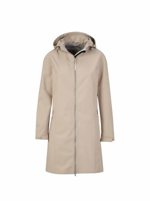 BJØRNSON Softshell Parka Zomerjas Dames Beige CHARLOTTA