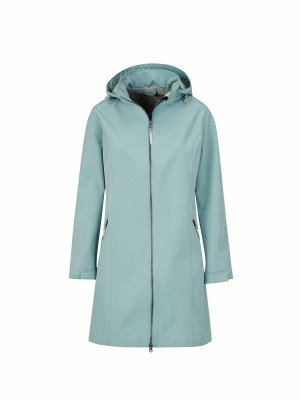 BJØRNSON Softshell Parka Zomerjas Dames Zeegroen CHARLOTTA