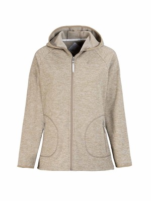 BJØRNSON Gebreid Hooded Vest 4 seizoenen Dames Beige Melange - DITTE