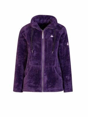 BJØRNSON Elin Coral Fleece Vest Dames 4 seizoenen - Zacht - Aubergine Paars