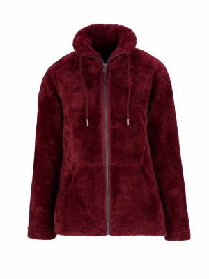 BJØRNSON Elin Coral Fleece Vest Dames 4 seizoenen - Zacht - Bordeaux Rood