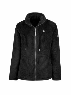 BJØRNSON Elin Coral Fleece Vest Dames 4 seizoenen - Zacht - Zwart