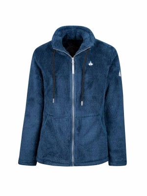 BJØRNSON Elin Coral Fleece Vest Dames 4 seizoenen - Zacht - Donkerblauw