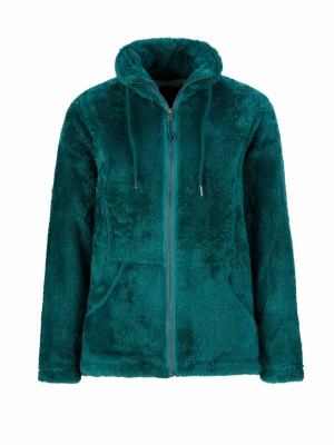 BJØRNSON Elin Coral Fleece Vest Dames 4 seizoenen - Zacht - Donkergroen