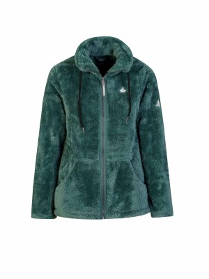 BJØRNSON Elin Coral Fleece Vest Dames 4 seizoenen - Zacht - Groen