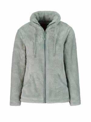 BJØRNSON Elin Coral Fleece Vest Dames 4 seizoenen - Zacht - Lichtgroen