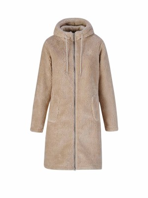 BJØRNSON Elvira Parka Teddy Fleece Jas Vest Dames 4 seizoenen - Beige
