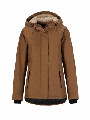 BJØRNSON Ester Regenjas / Winterjas Waterdicht Dames - Bruin