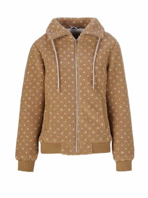 BJØRNSON Greta Teddy Fleece Vest Dames 4 seizoenen - Zacht - Camel