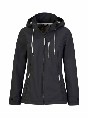 BJØRNSON Softshell Jas 4 seizoenen Dames Zwart - KAISA