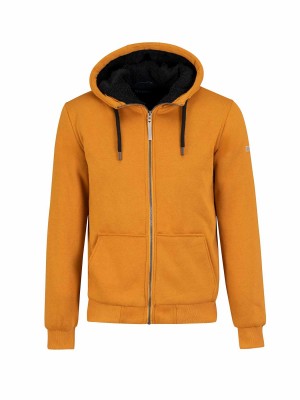 STØRVIK Sweatvest Heren Teddy Voering Oker Geel - S-6XL - KENNY