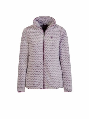 BJØRNSON Marit Fleece Vest Dames 4 seizoenen - Zacht - Violet Wit