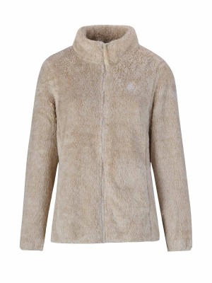 BJØRNSON Meja Coral Fleece Vest Dames 4 seizoenen - Zacht - Beige