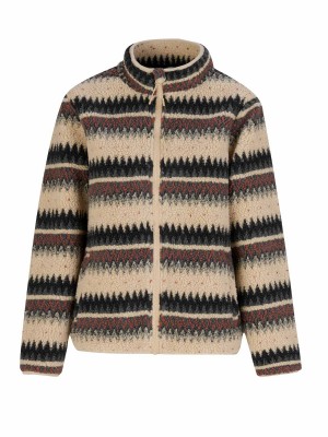 BJØRNSON Moa Parka Teddy Fleece Vest Dames 4 seizoenen - Camel
