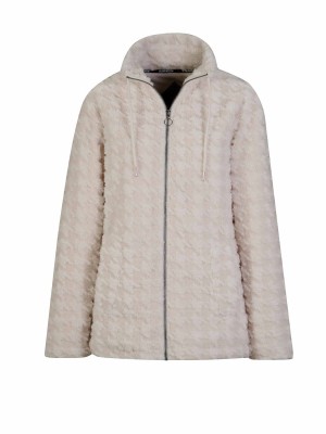 BJØRNSON Samanta Coral Fleece Vest Dames 4 seizoenen - Zacht - Off-White