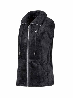BJØRNSON Syrin Coral Fleece Bodywarmer Dames Zacht / 4 seizoenen - Zwart