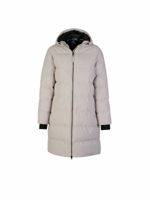 BJØRNSON Thordis Winterjas Dames Warm Gewatteerd - Zand-beige