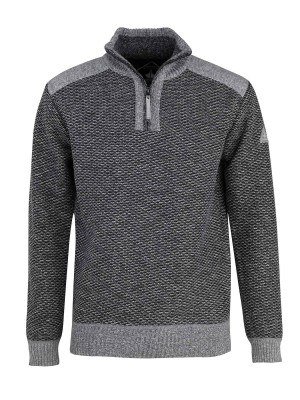 BJØRNSON Fijn Gebreid Pullover (fleece-gevoerd) Heren Antraciet Grijs - S-4XL - THYMO