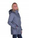 Winterjas Dames Winddicht Denimblauw melange - 36-56 - VIRA