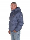 BJØRNSON Winterjas Heren Warm gewatteerd Denimblauw melange - S-6XL - BRUNO