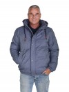 BJØRNSON Winterjas Heren Warm gewatteerd Denimblauw melange - S-6XL - BRUNO