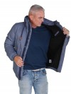 BJØRNSON Winterjas Heren Warm gewatteerd Denimblauw melange - S-6XL - BRUNO