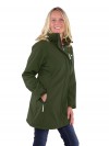 BJØRNSON Softshell Jas Parka Dames Teddy Voering Olijfgroen Melange - 36-56 - DORTE