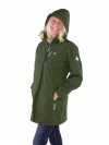 BJØRNSON Softshell Jas Parka Dames Teddy Voering Olijfgroen Melange - 36-56 - DORTE