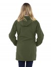 BJØRNSON Softshell Jas Parka Dames Teddy Voering Olijfgroen Melange - 36-56 - DORTE