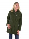 BJØRNSON Softshell Jas Parka Dames Teddy Voering Olijfgroen Melange - 36-56 - DORTE