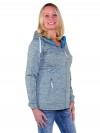 Capuchon Vest Dames Sportief Blauw Melange