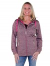 Capuchon Vest Dames Sportief Fuchsia Roze Melange