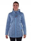 Lang Vest Gebreid Dames Warm Blauw Melange