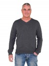 Pullover V-Hals Heren Antraciet Grijs