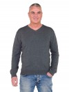 Pullover V-Hals Heren Antraciet Grijs