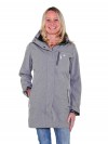 Softshell Jas Parka Dames Winddicht Grijs Melange