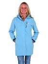 Softshell Jas Parka Dames Winddicht Lichtblauw Melange